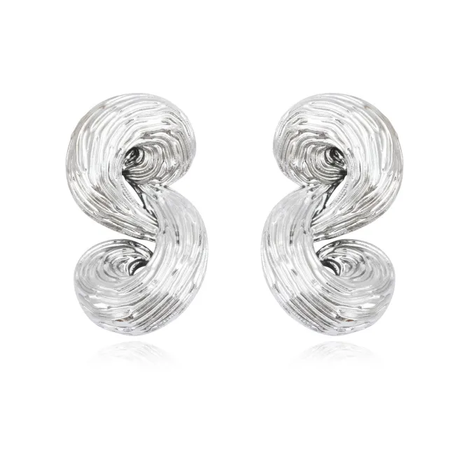 Zaza clip-on earrings - silver