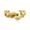 Zaza curved bangle bracelet - gold