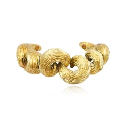 Zaza curved bangle bracelet - gold