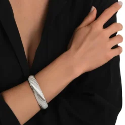 Zaza thin bangle bracelet - silver