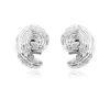Zaza thin clip-on earrings - silver