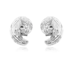 Zaza thin clip-on earrings - silver