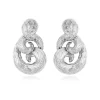 Zaza wave clip-on earrings - silver