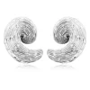 Zaza wide clip-on earrings - silver