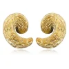 Zaza wide clip-on earrings - gold